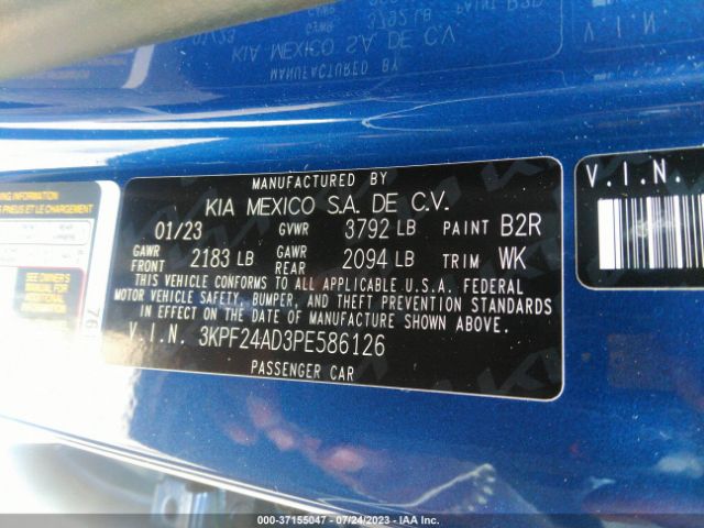 3KPF24AD3PE586126 KIA Forte Lxs