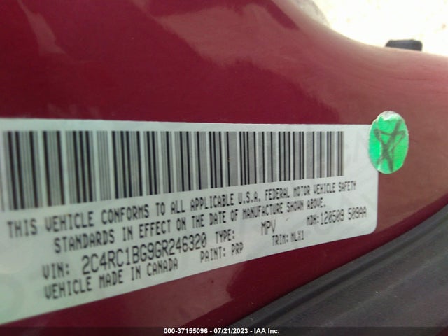 2C4RC1BG9GR246320 Chrysler Town & Country Touring