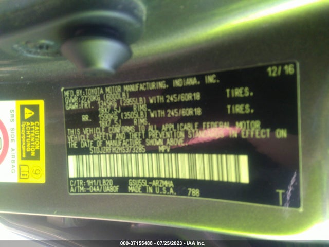 Toyota Highlander Xle/se 2017 5TDJZRFH2HS373285 Image 15