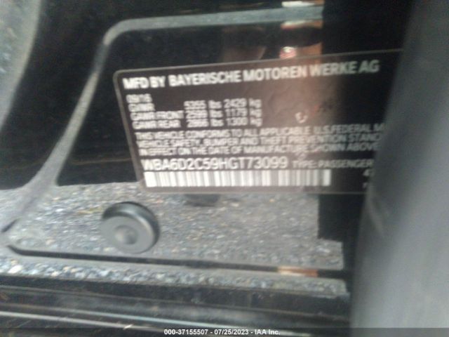 WBA6D2C59HGT73099 BMW 6 Series 640i Xdrive