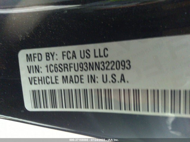 1C6SRFU93NN322093 RAM 1500 Trx