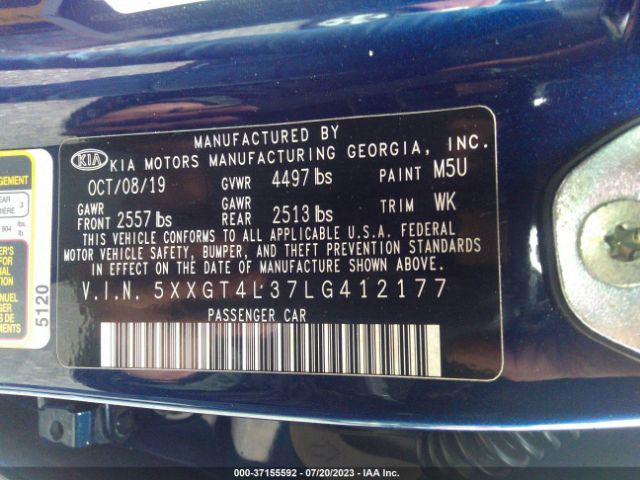 5XXGT4L37LG412177 KIA Optima Lx