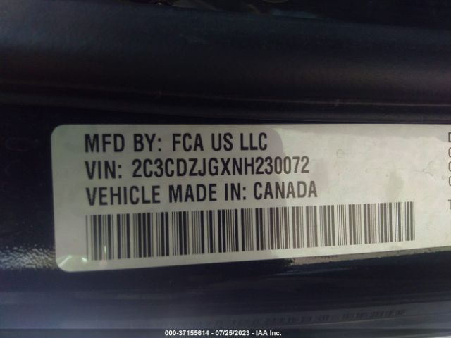 2C3CDZJGXNH230072 Dodge Challenger Gt