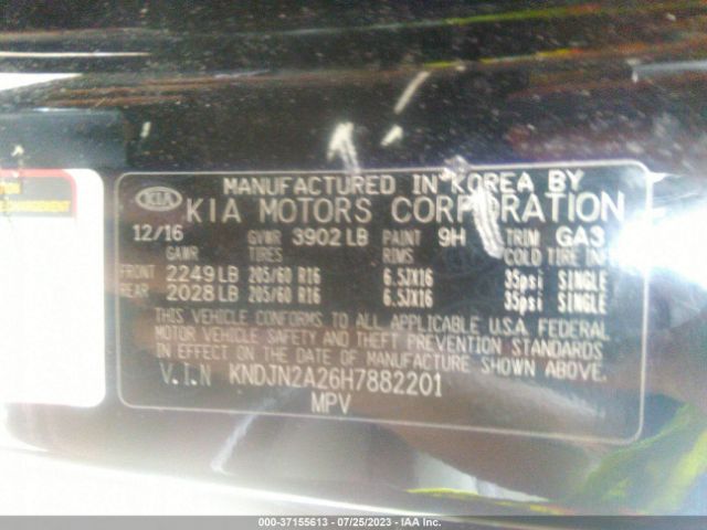 KNDJN2A26H7882201 KIA Soul Base