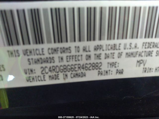 2C4RDGBG6ER462882 Dodge Grand Caravan American Value Pkg
