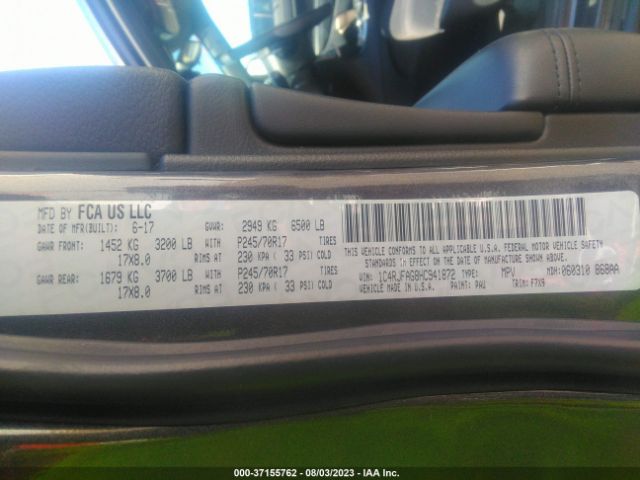 1C4RJFAG8HC941872 Jeep Grand Cherokee Laredo
