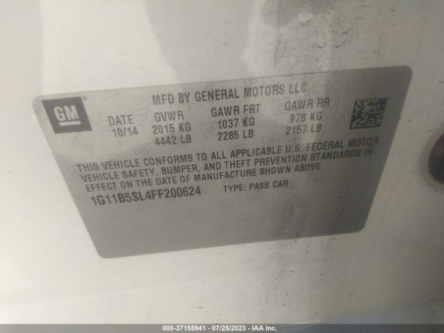 Chevrolet MALIBU LS 2015 1G11B5SL4FF200624 Image 9