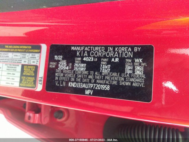 KNDJ33AU7P7201958 KIA SOUL EX