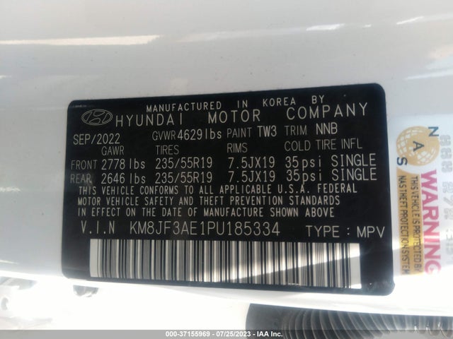 Hyundai Tucson Xrt 2023 KM8JF3AE1PU185334 Image 9