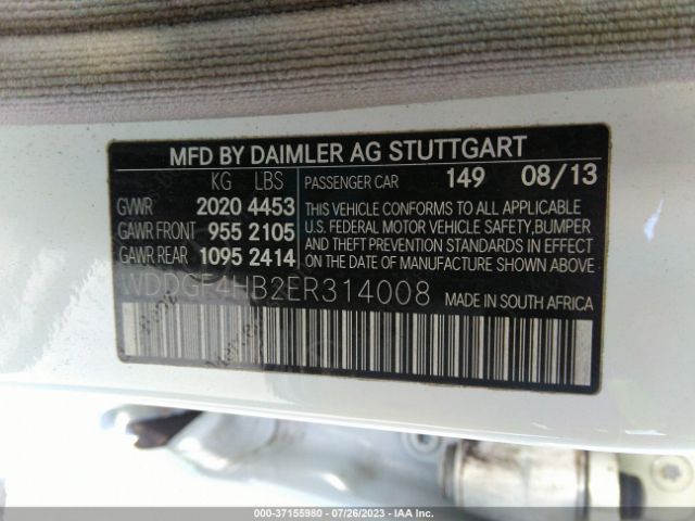 WDDGF4HB2ER314008 Mercedes-Benz C-class C 250