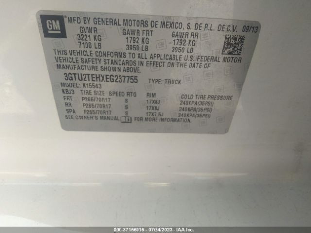 3GTU2TEHXEG237755 GMC SIERRA 1500