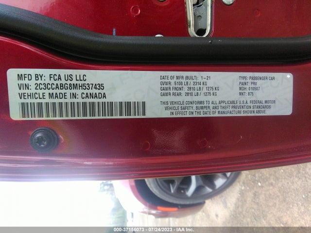 2C3CCABG8MH537435 Chrysler 300 300s