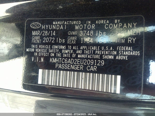 Hyundai VELOSTER 2014 KMHTC6AD2EU209129 Image 10