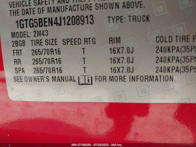 1GTG5BEN4J1208913 GMC Canyon 2wd