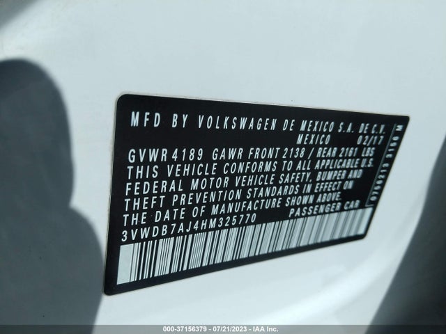 3VWDB7AJ4HM325770 Volkswagen Jetta 1.4t Se