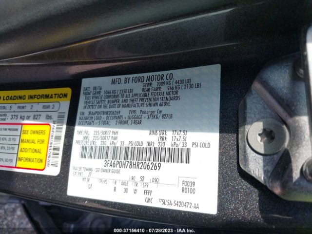 3FA6P0H78HR206269 Ford FUSION SE
