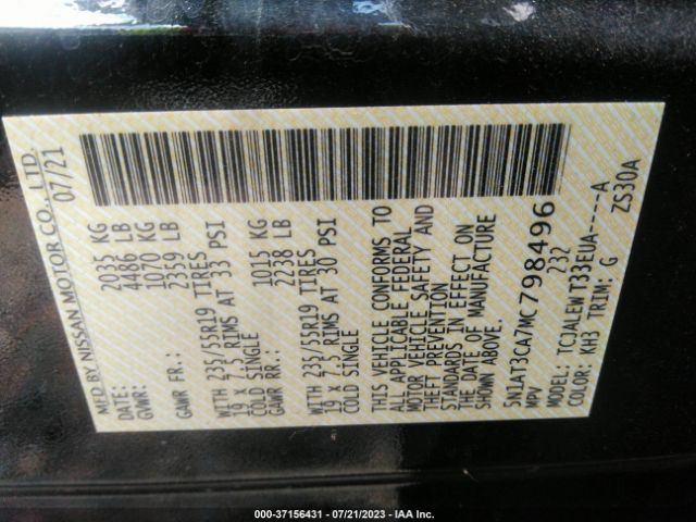 2021 NISSAN ROGUE 5N1AT3CA7MC798496 Photo 8