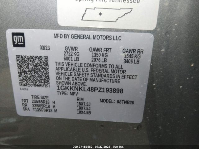 1GKKNKL48PZ193898 GMC ACADIA SLE