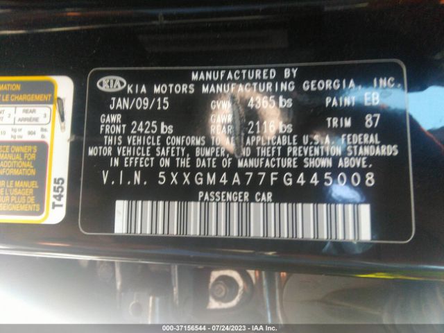 5XXGM4A77FG445008 KIA Optima Lx
