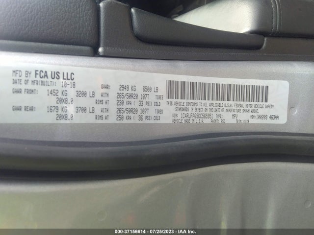 2019 Jeep Grand Cherokee, VIN: 1C4RJFAG9KC565951