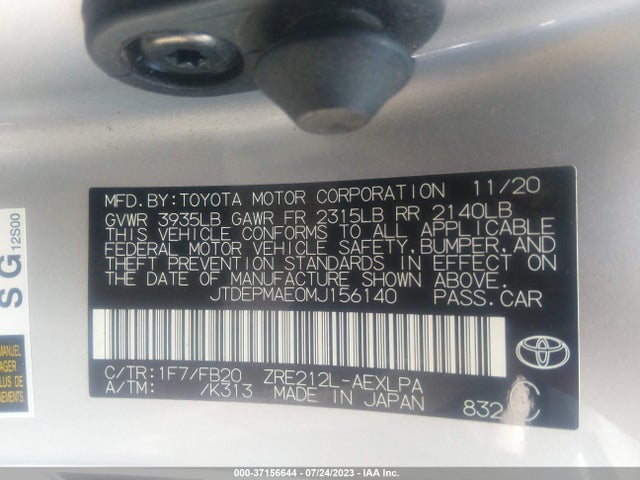 Toyota COROLLA LE 2021 JTDEPMAE0MJ156140 Image 15