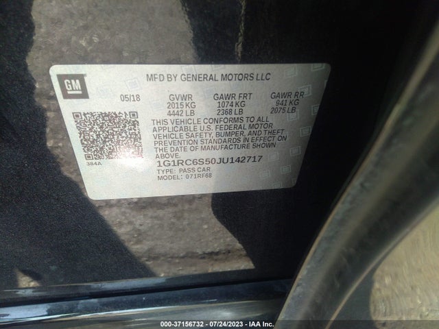 Chevrolet VOLT LT 2018 1G1RC6S50JU142717 Image 9
