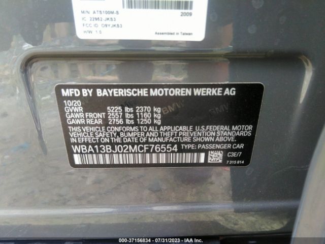 WBA13BJ02MCF76554 BMW 5 Series 530i Xdrive