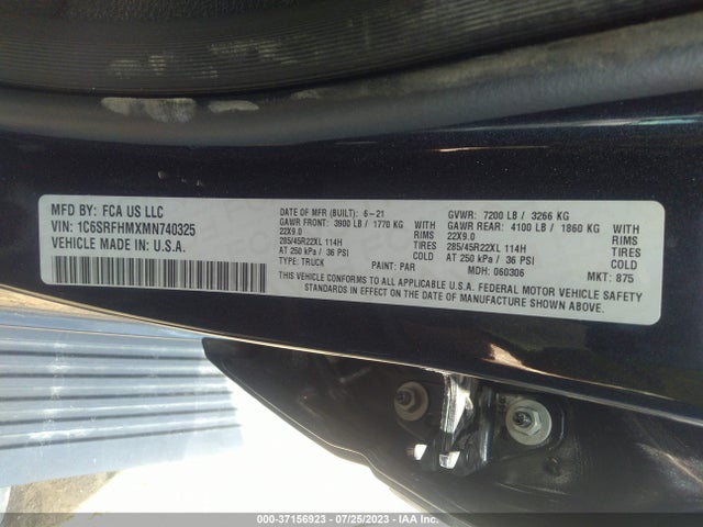 1C6SRFHMXMN740325 RAM 1500 Limited