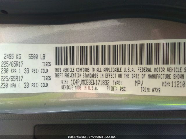 1C4PJMCB3EW171832 Jeep Cherokee Latitude