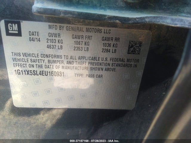 Chevrolet IMPALA LS 2014 1G11X5SL4EU160931 Image 10