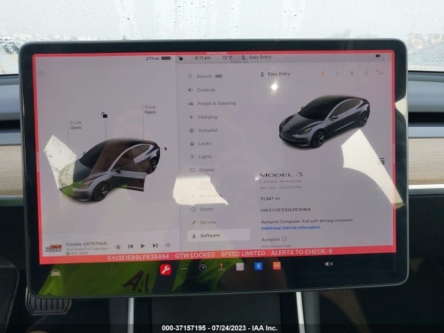 Tesla Model 3 Long Range 2020 5YJ3E1EB9LF635464 Image 14