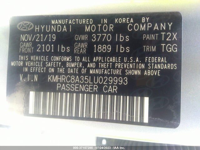 Hyundai Venue Sel 2020 KMHRC8A35LU029993 Image 9