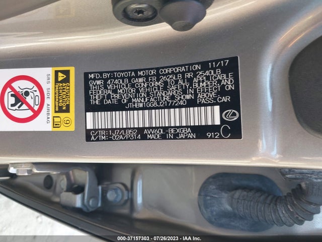 2018 Lexus ES, VIN: JTHBW1GG8J2177240