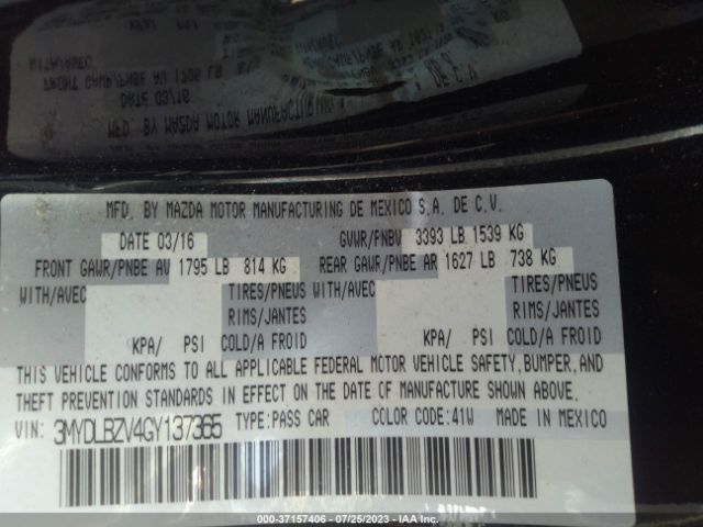3MYDLBZV4GY137365 Scion IA