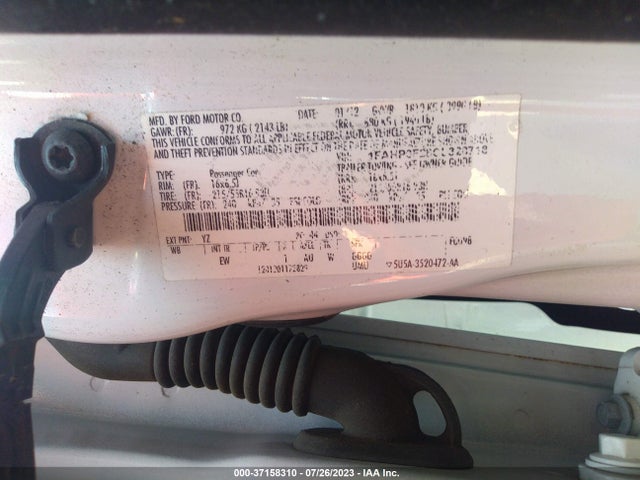 2012 FORD FOCUS SE VIN: 1FAHP3F26CL328718