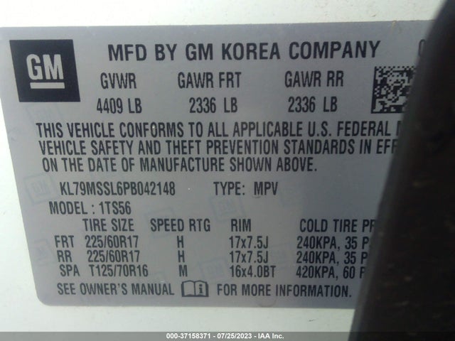 Chevrolet Trailblazer Activ 2023 KL79MSSL6PB042148 Image 9
