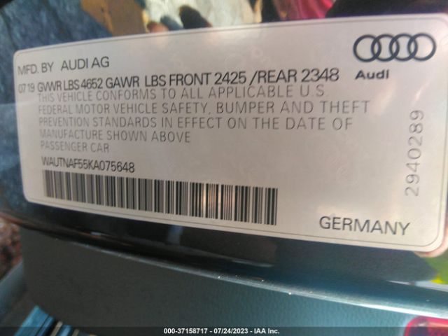 WAUTNAF55KA075648 Audi A5 Coupe Premium Plus
