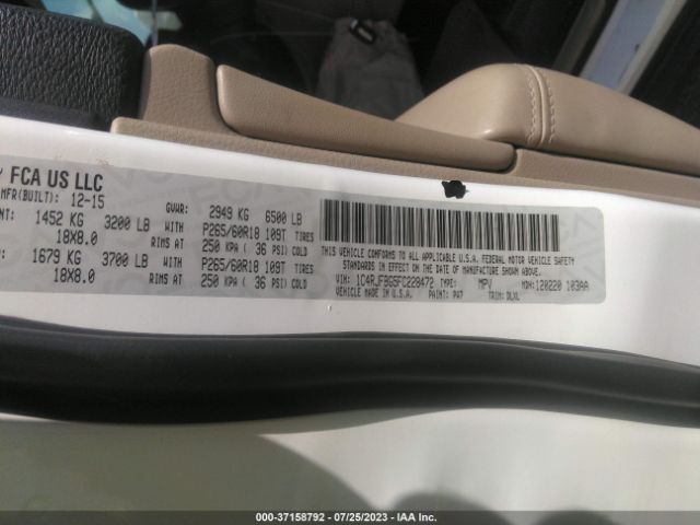 1C4RJFBG5FC228472 Jeep Grand Cherokee Limited