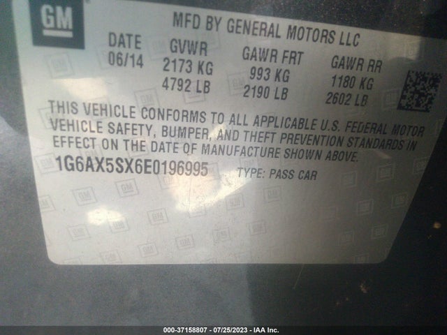 1G6AX5SX6E0196995 Cadillac Cts Sedan Luxury Awd