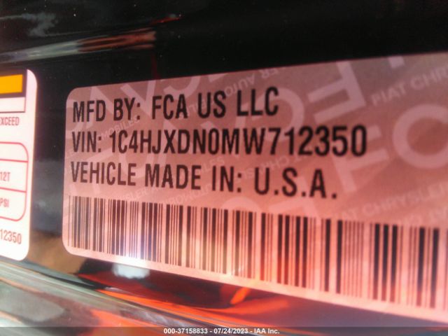1C4HJXDN0MW712350 Jeep Wrangler Unlimited Sport S