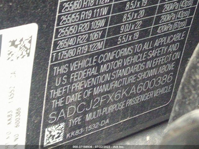 SADCJ2FX6KA600386 Jaguar F-pace 25t Premium