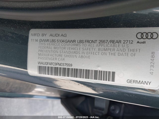 WAUGFAFC9FN037559 Audi A6 2.0t Premium Plus