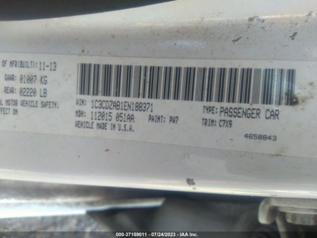1C3CDZAB1EN188371 Dodge AVENGER SE