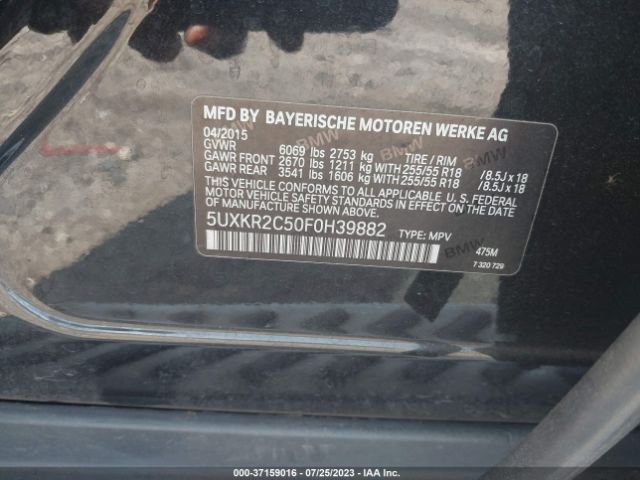 5UXKR2C50F0H39882 BMW X5 Sdrive35i