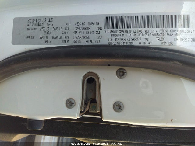 3C6UR5HL0JG382277 RAM 2500 Tradesman