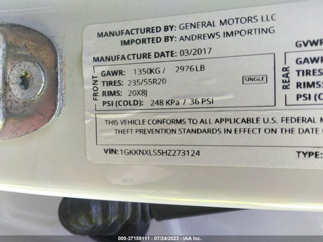 GMC Acadia Denali 2017 1GKKNXLS5HZ273124 Image 9