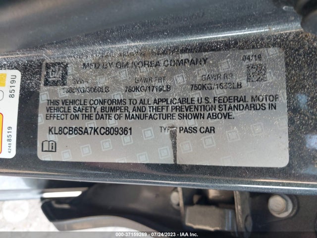 Chevrolet SPARK LS 2019 KL8CB6SA7KC809361 Image 9