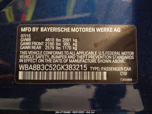 WBA8B3C52GK383215 BMW 3 Series 340i