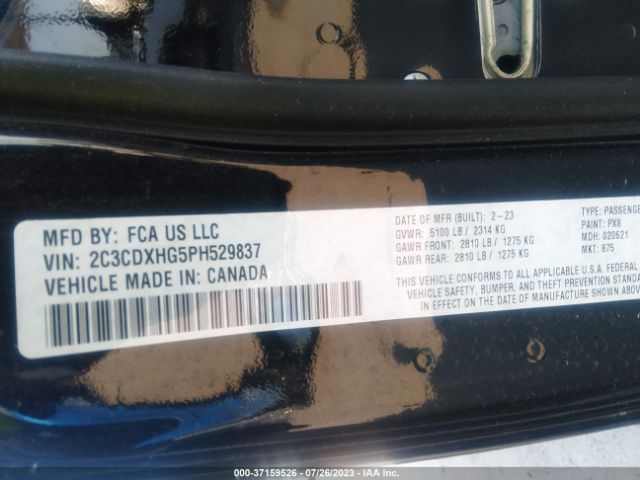 2C3CDXHG5PH529837 Dodge CHARGER GT
