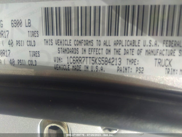 1C6RR7TT5KS584213 RAM 1500 Classic Lone Star